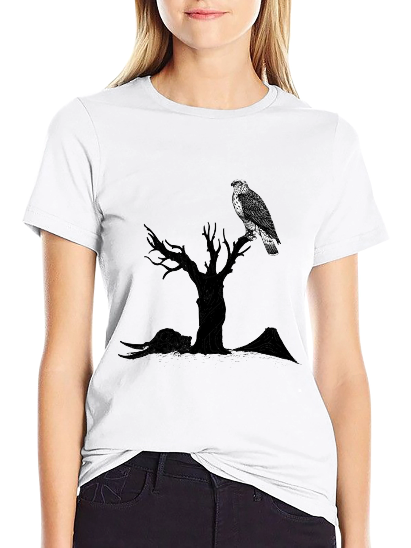 Eagle Tree Graphic Tee - Stylish Mens Black T-Shirt