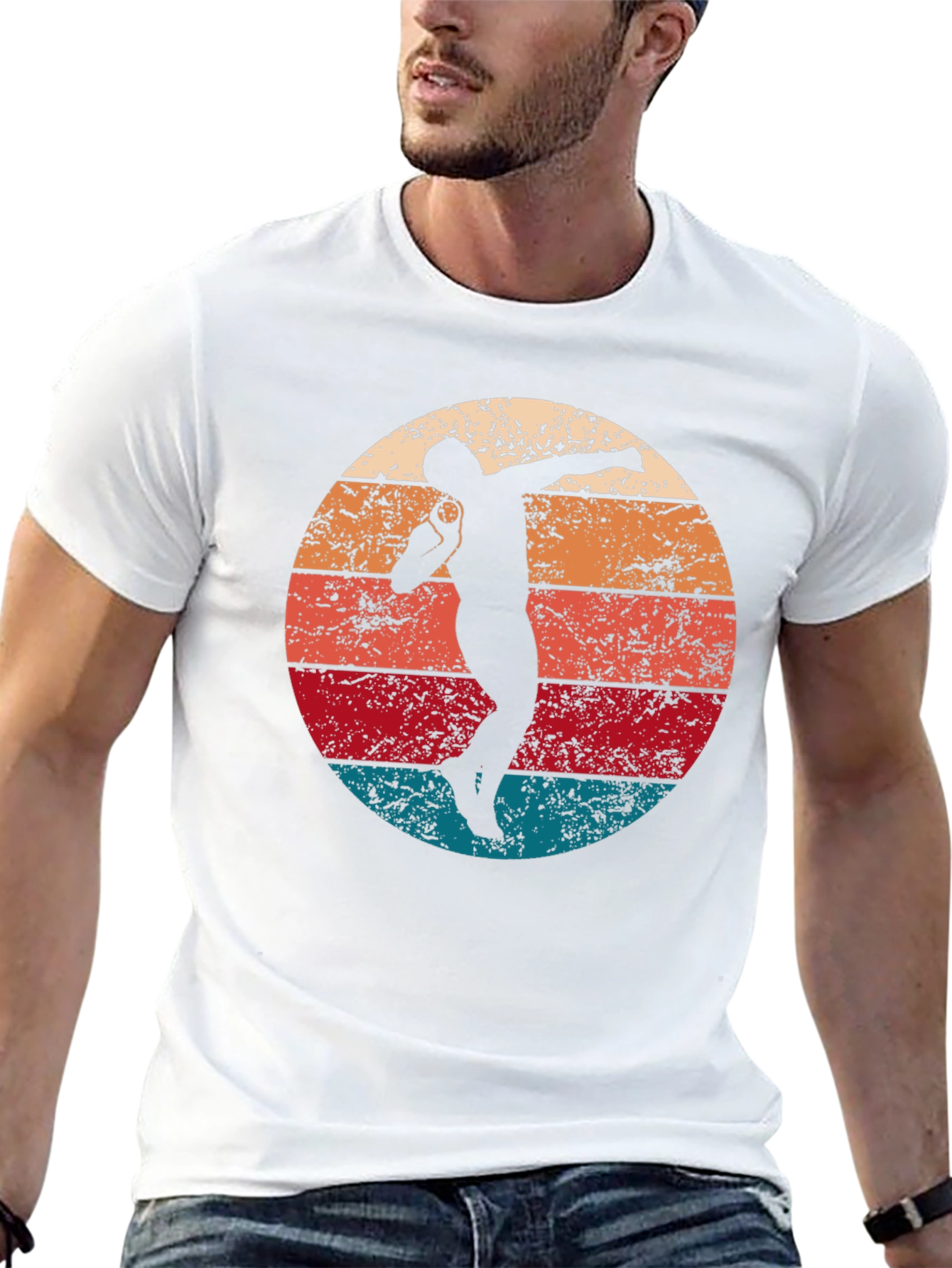 Retro Shot Put Silhouette Graphic Tee