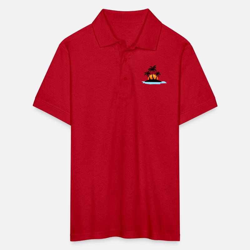 beach sunset vector illustration