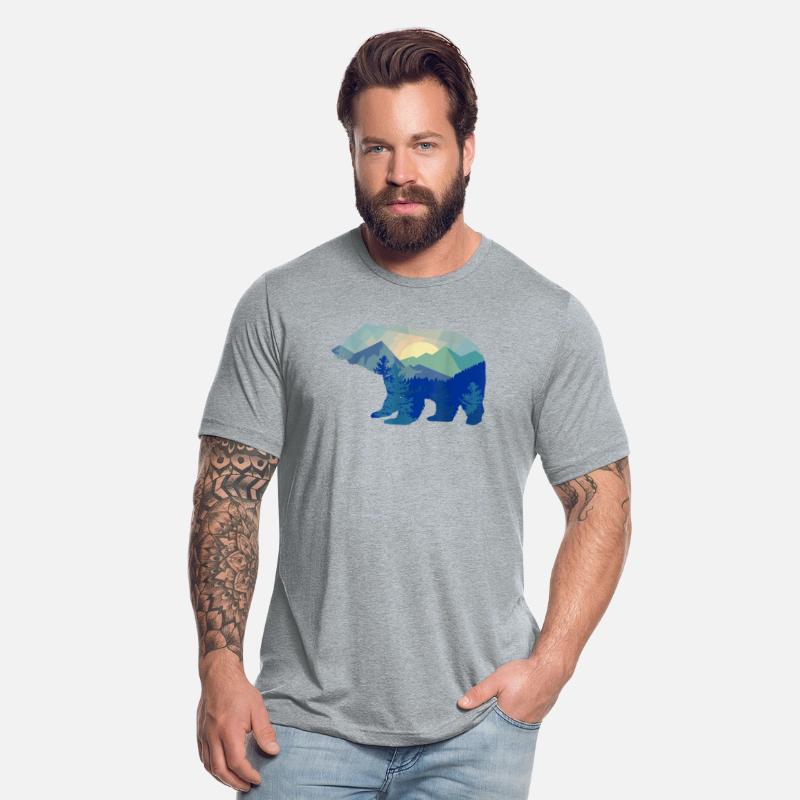 Bear Silhouette Mountain Wildlife Animal