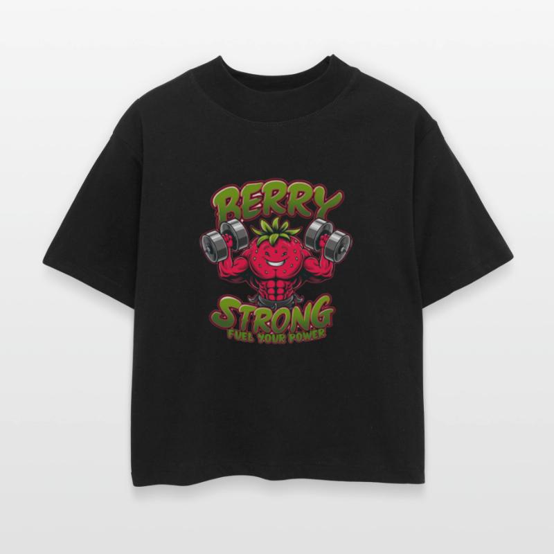 Berry Strong: Dumbbell Strawberry Tee