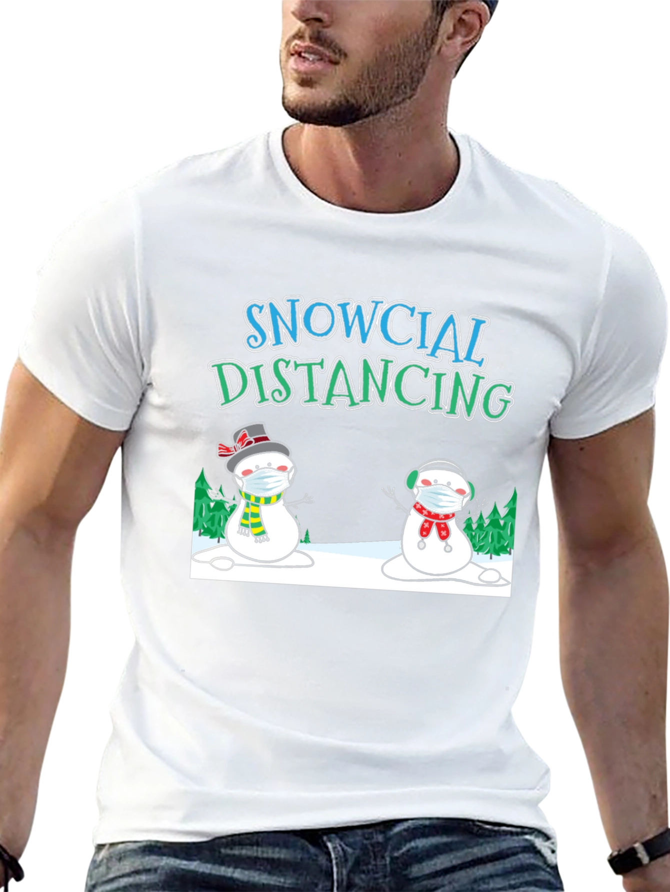 Snowcial Distancing Graphic Tee