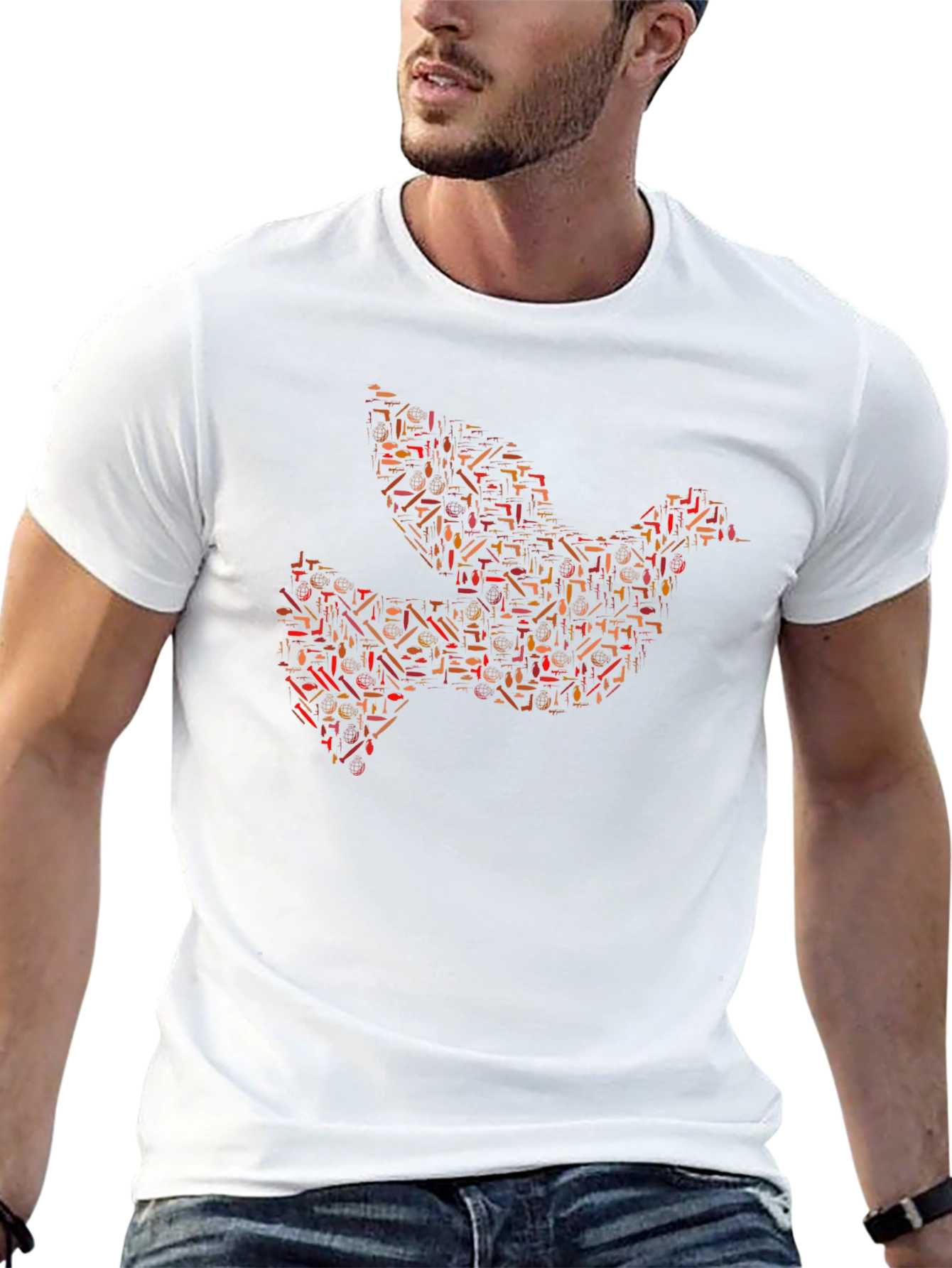 Peace Dove Graphic T-Shirt - Mens Black Tee