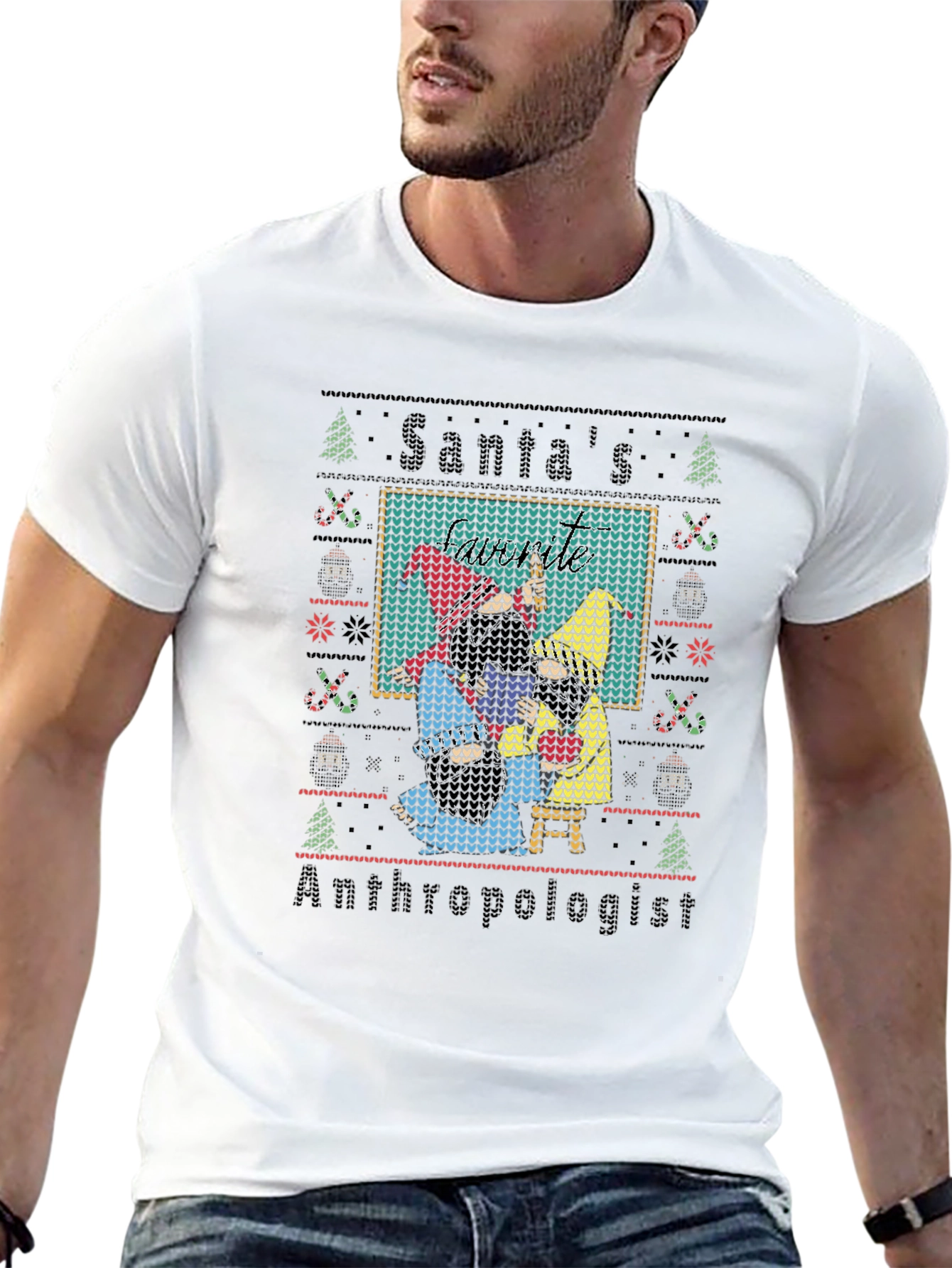Santas Anthropologist Graphic Tee Holiday Style