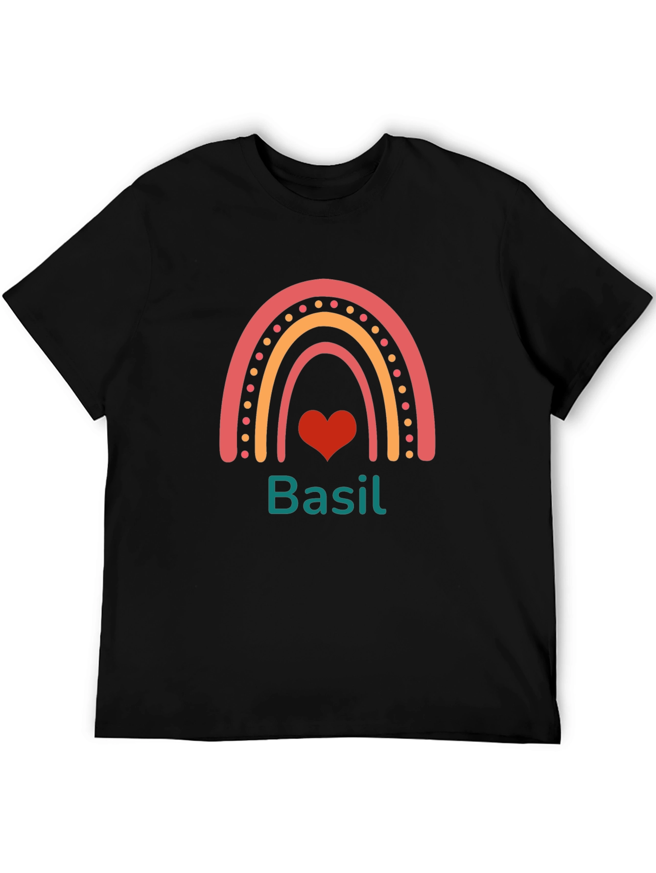Basil Rainbow Heart T-Shirt