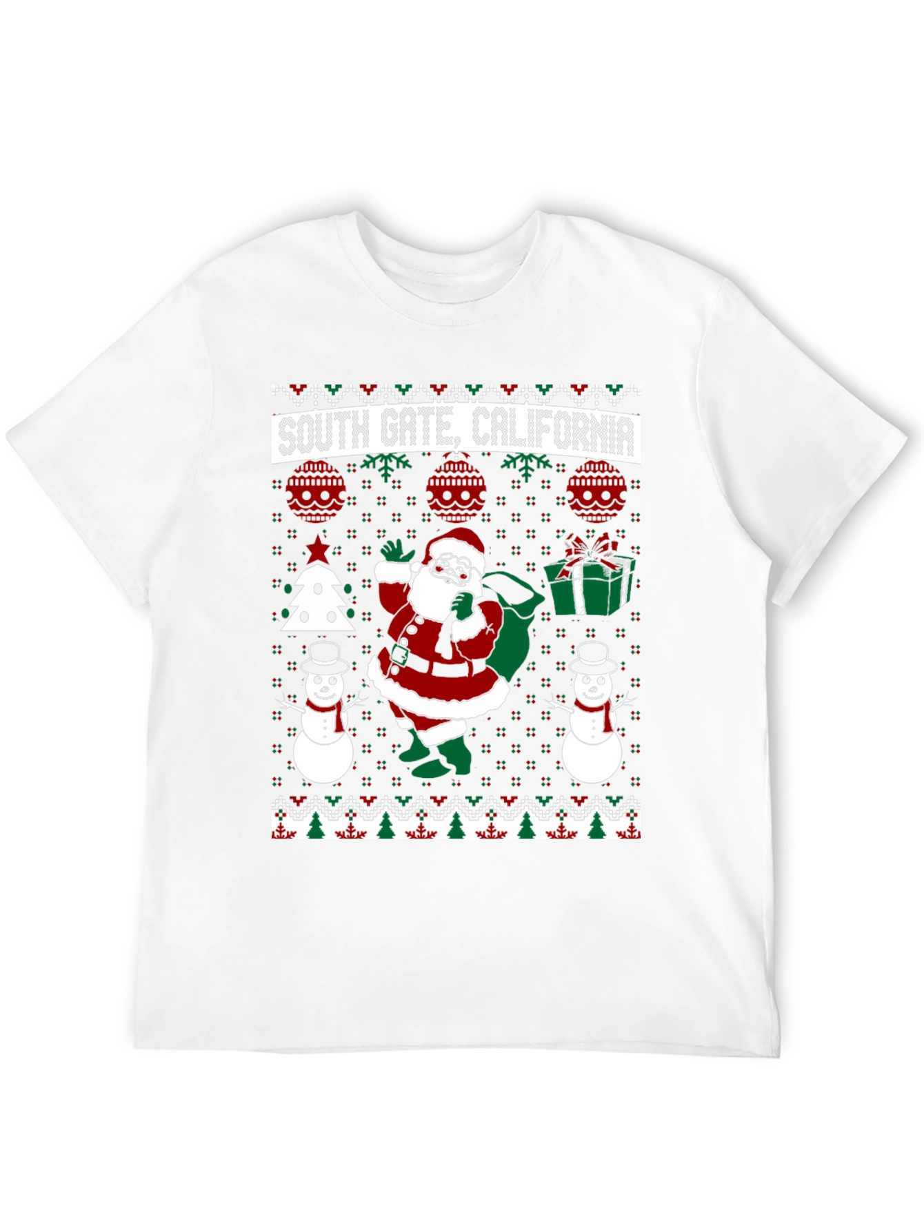 South Gate CA Christmas Sweater T-Shirt