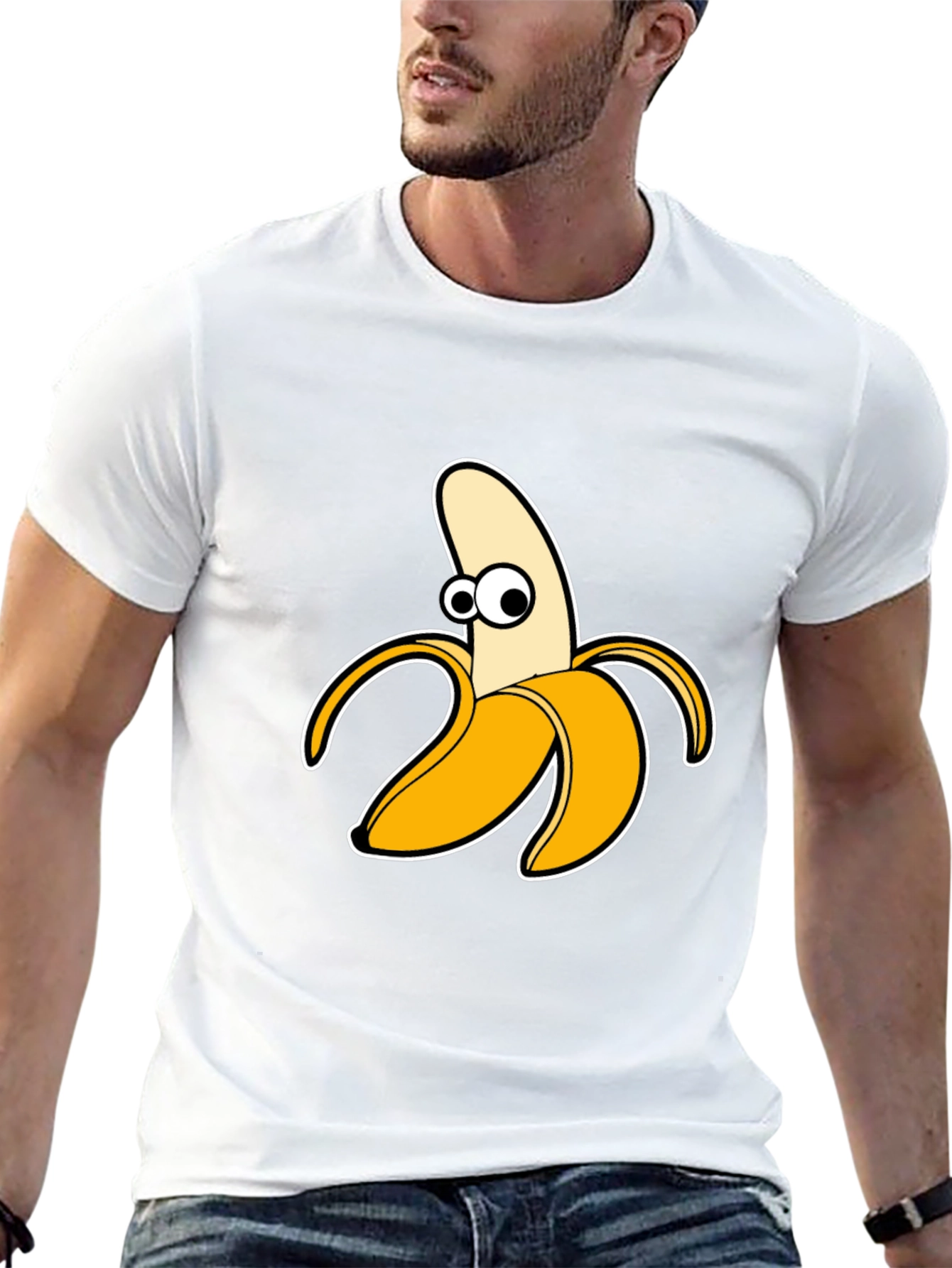 Funny Banana Graphic Tee - Black Cotton T-Shirt