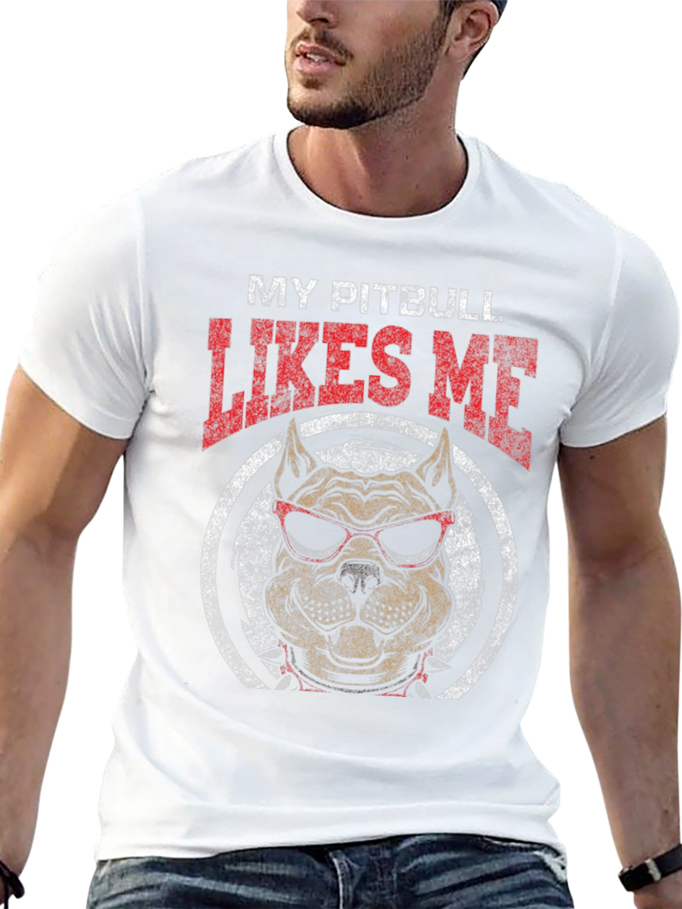 My Pitbull Likes Me Graphic T-Shirt