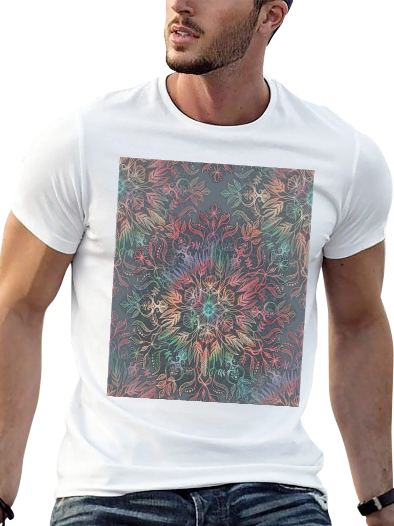 Floral Mandala T-Shirt - Unique Graphic Tee