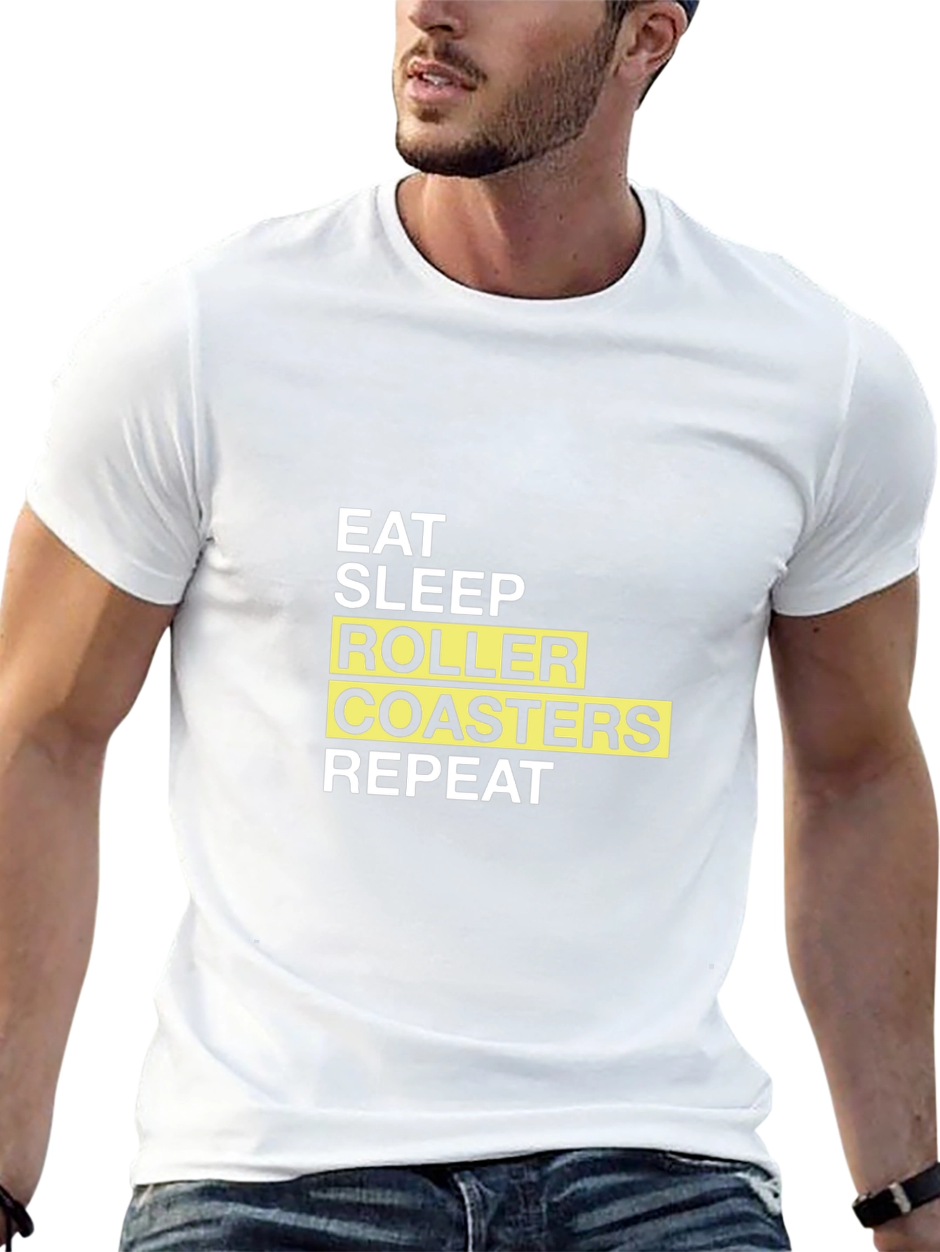 Eat Sleep Roller Coasters Repeat T-Shirt