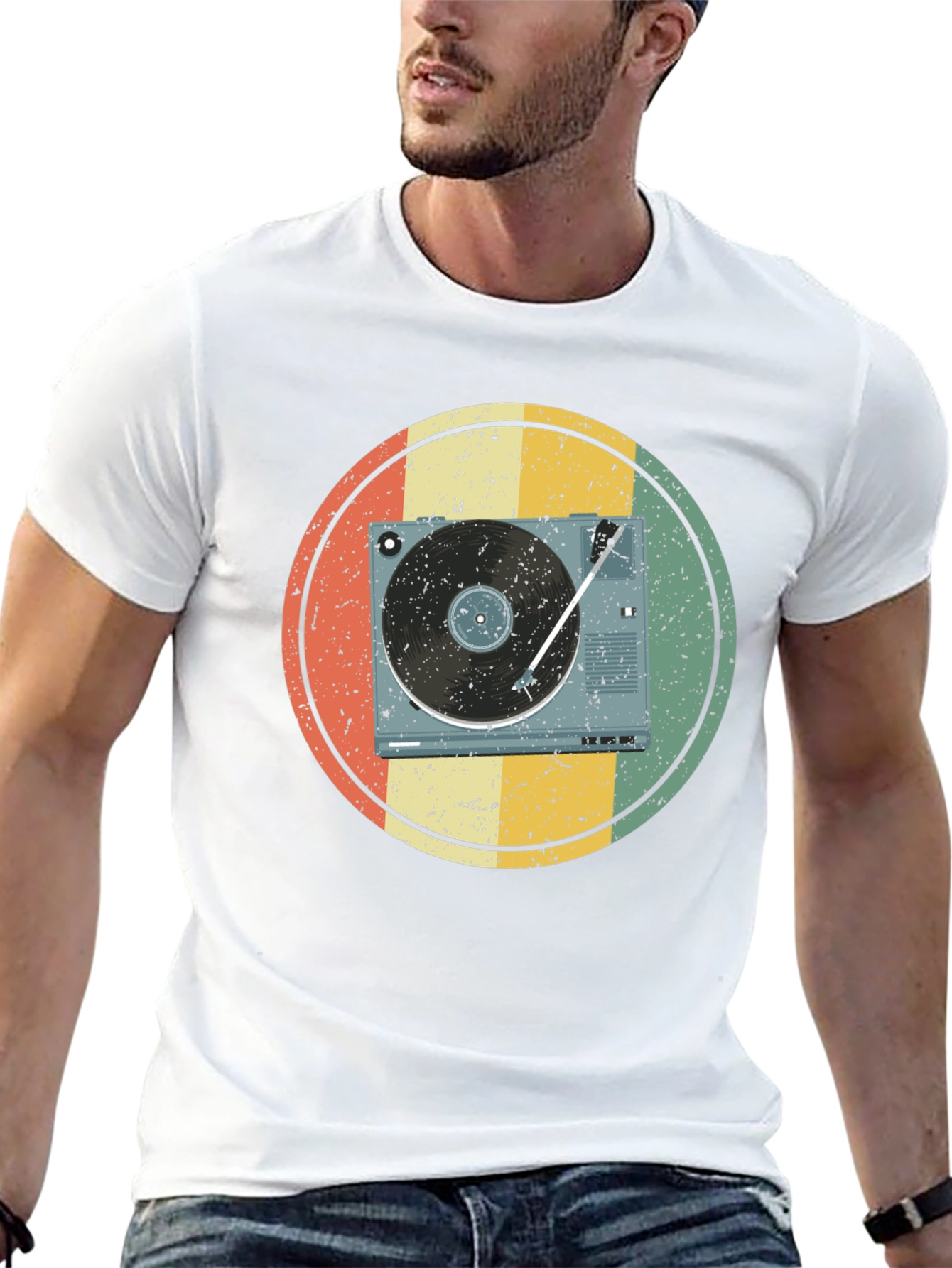 Retro Turntable Graphic T-Shirt