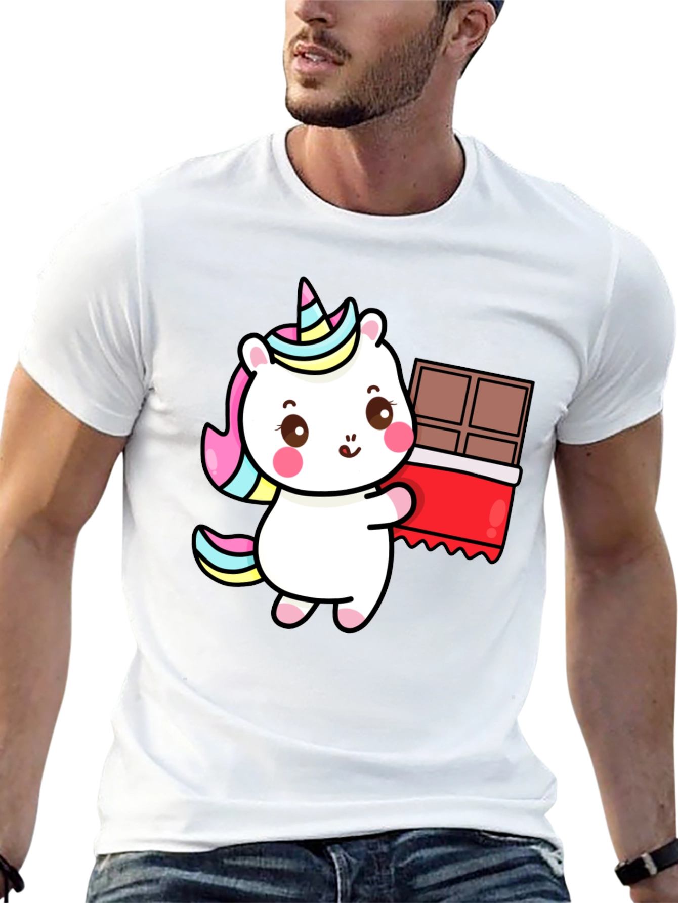 Unicorn Chocolate Bar Black T-Shirt