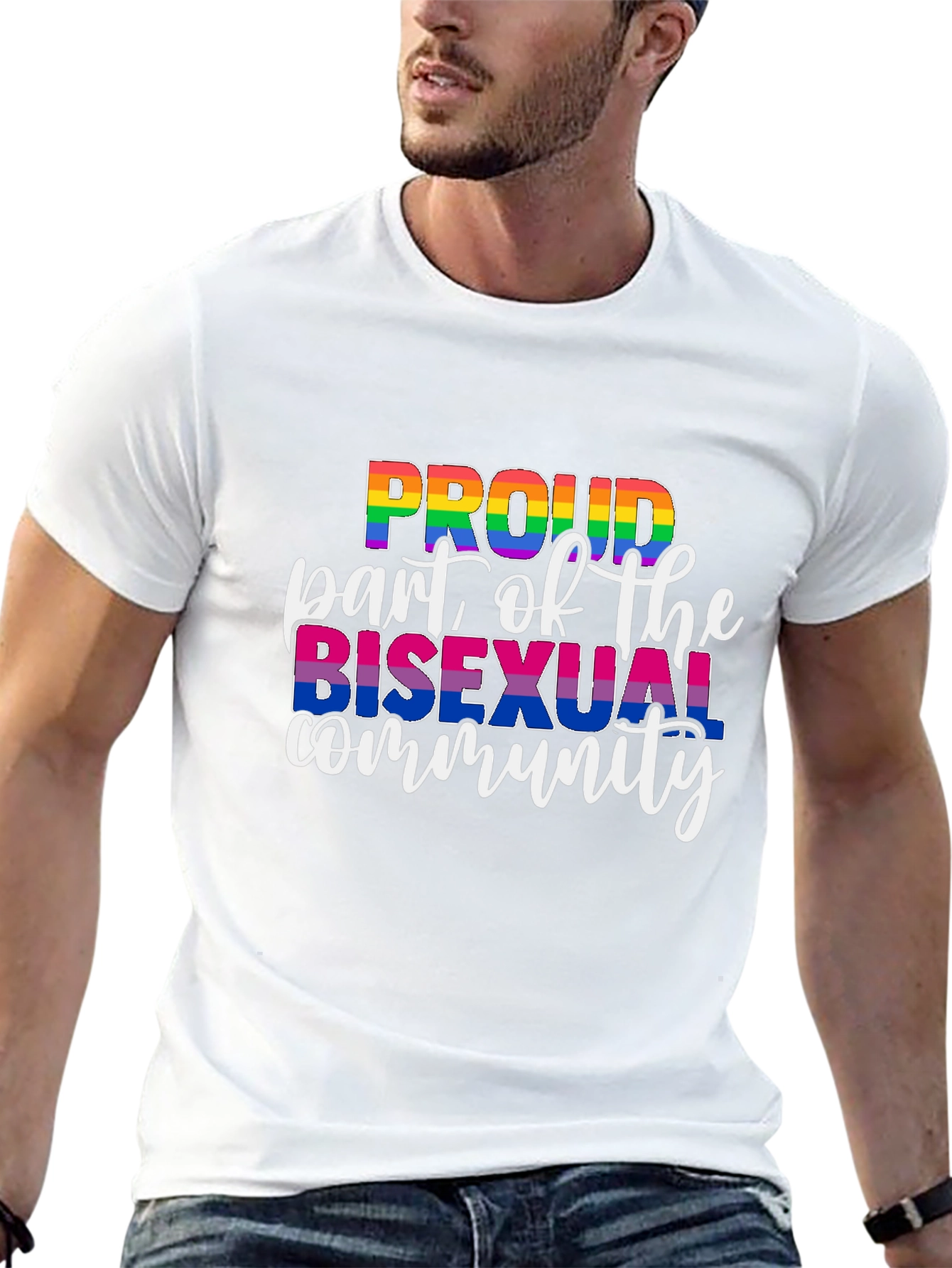 Proud Bisexual Community Black T-Shirt
