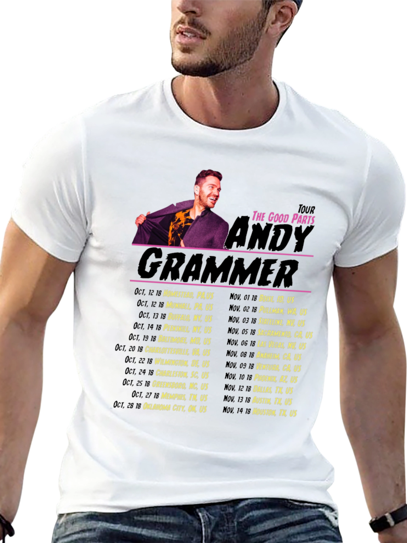 Andy Grammer The Good Parts Tour Black T-Shirt