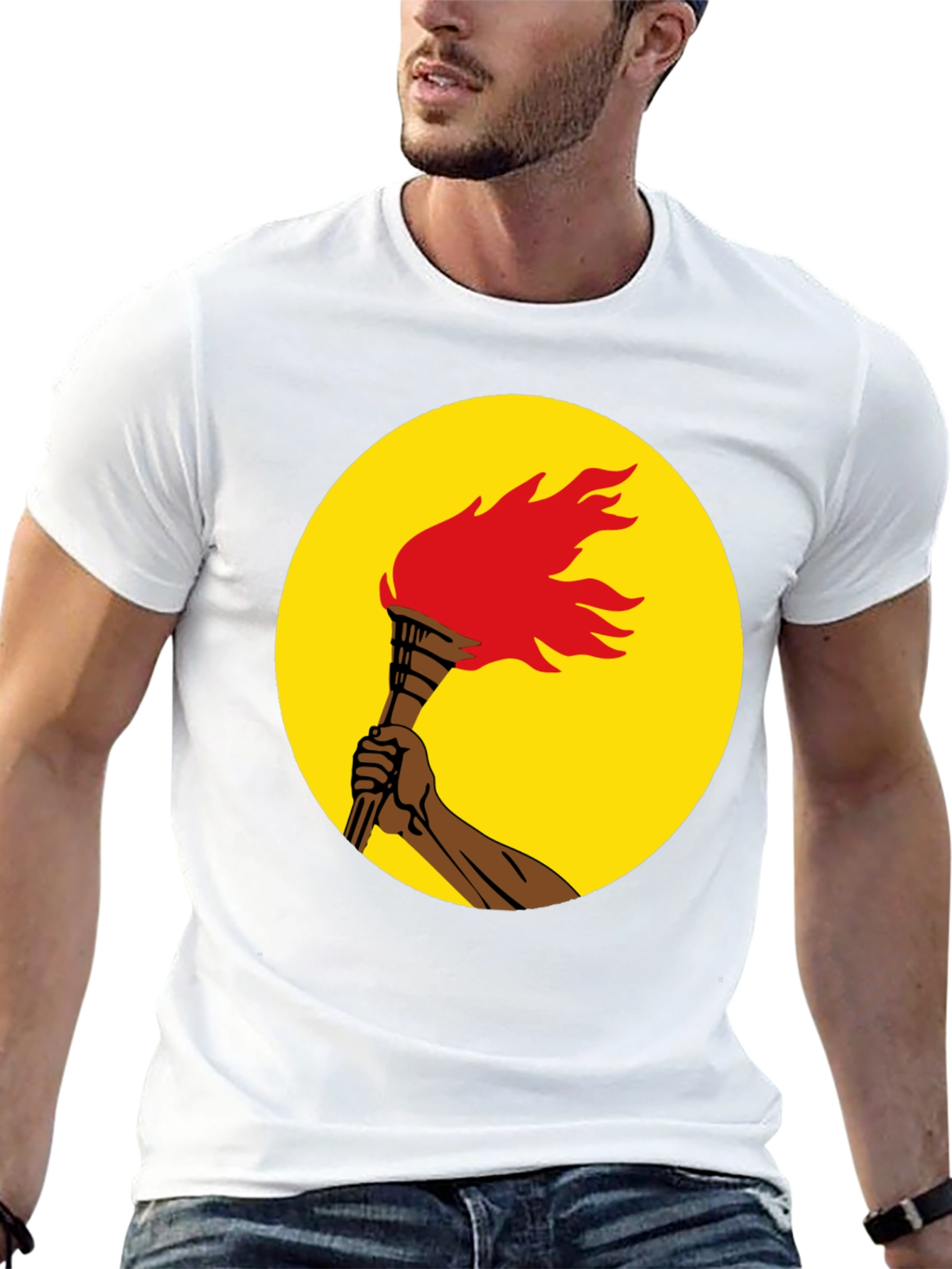 Torch Graphic Tee - Black Unisex T-Shirt