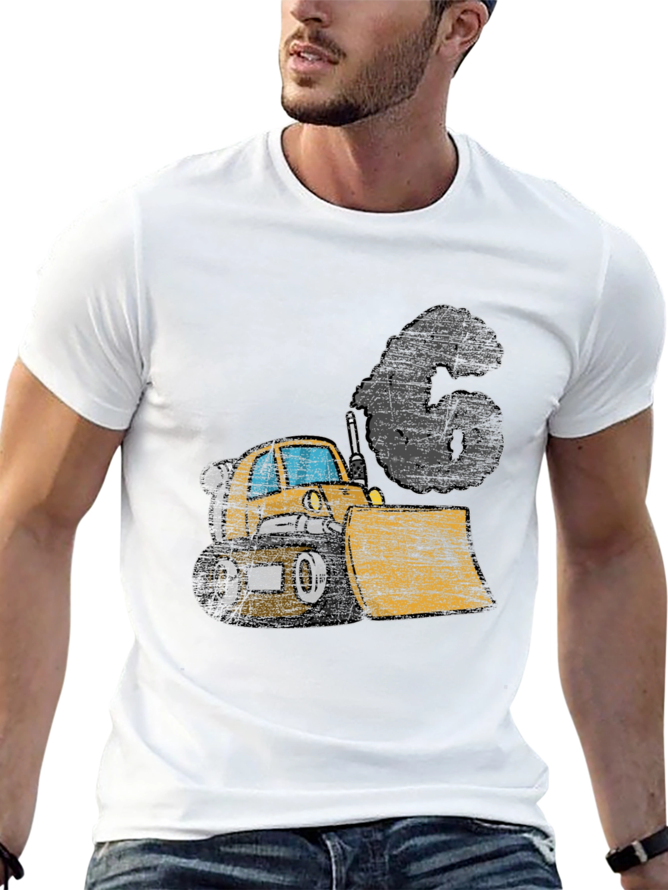 Bulldozer 6th Birthday T-Shirt