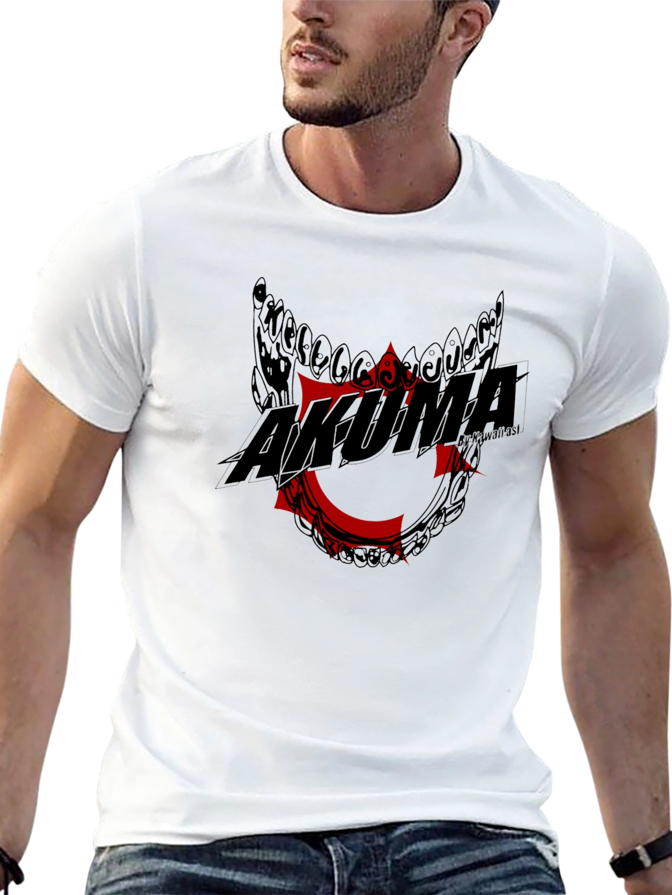 Akuma Graphic Print T-Shirt - Street Fighter Inspired