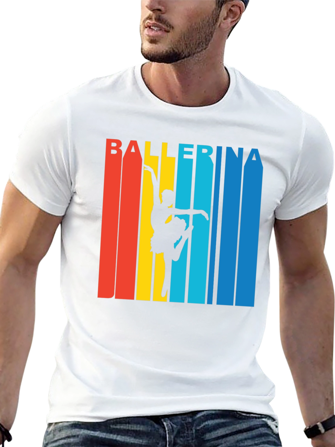 Ballerina Retro Style Graphic T-Shirt