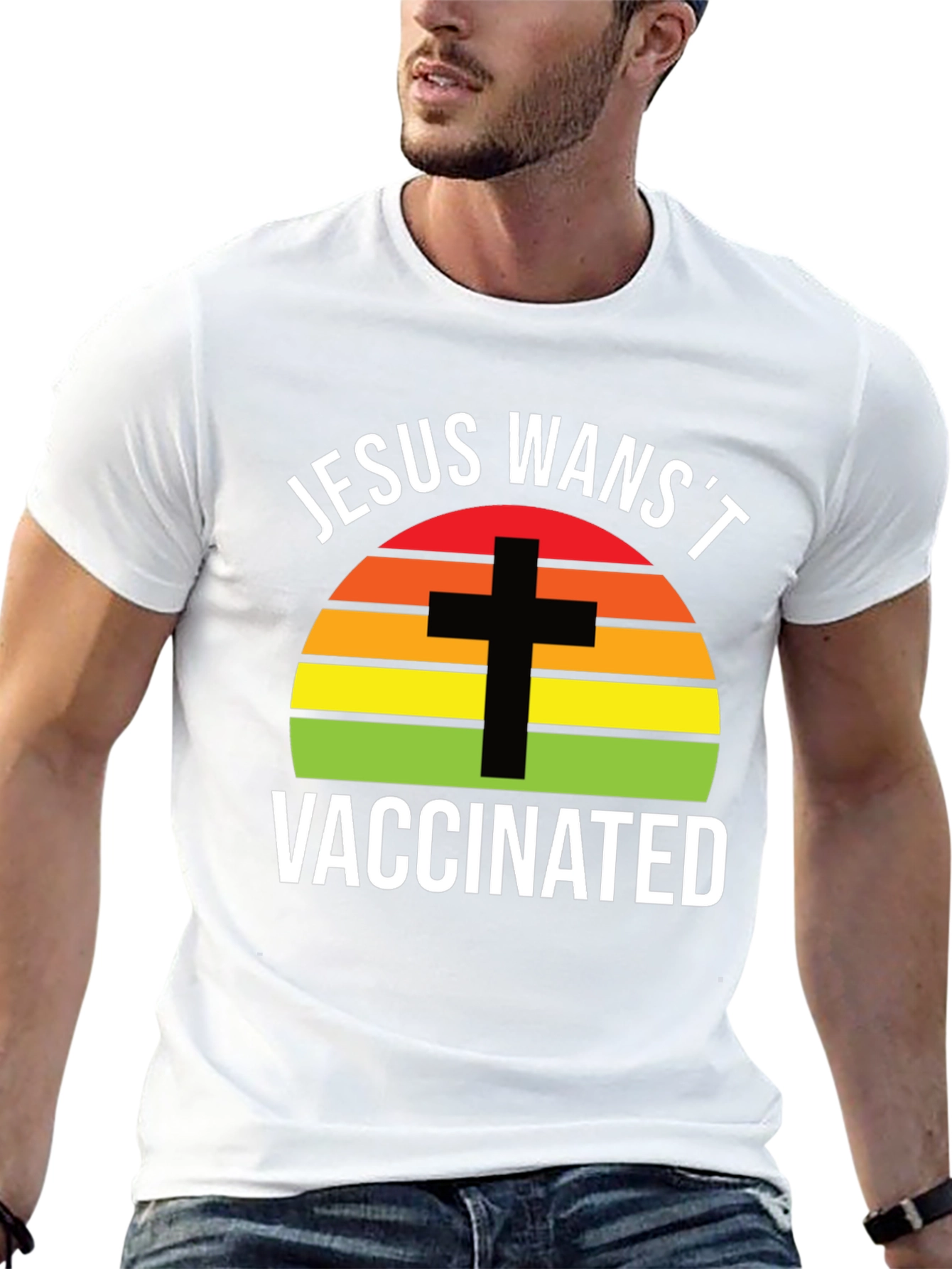 Jesus Wasnt Vaccinated Graphic Tee