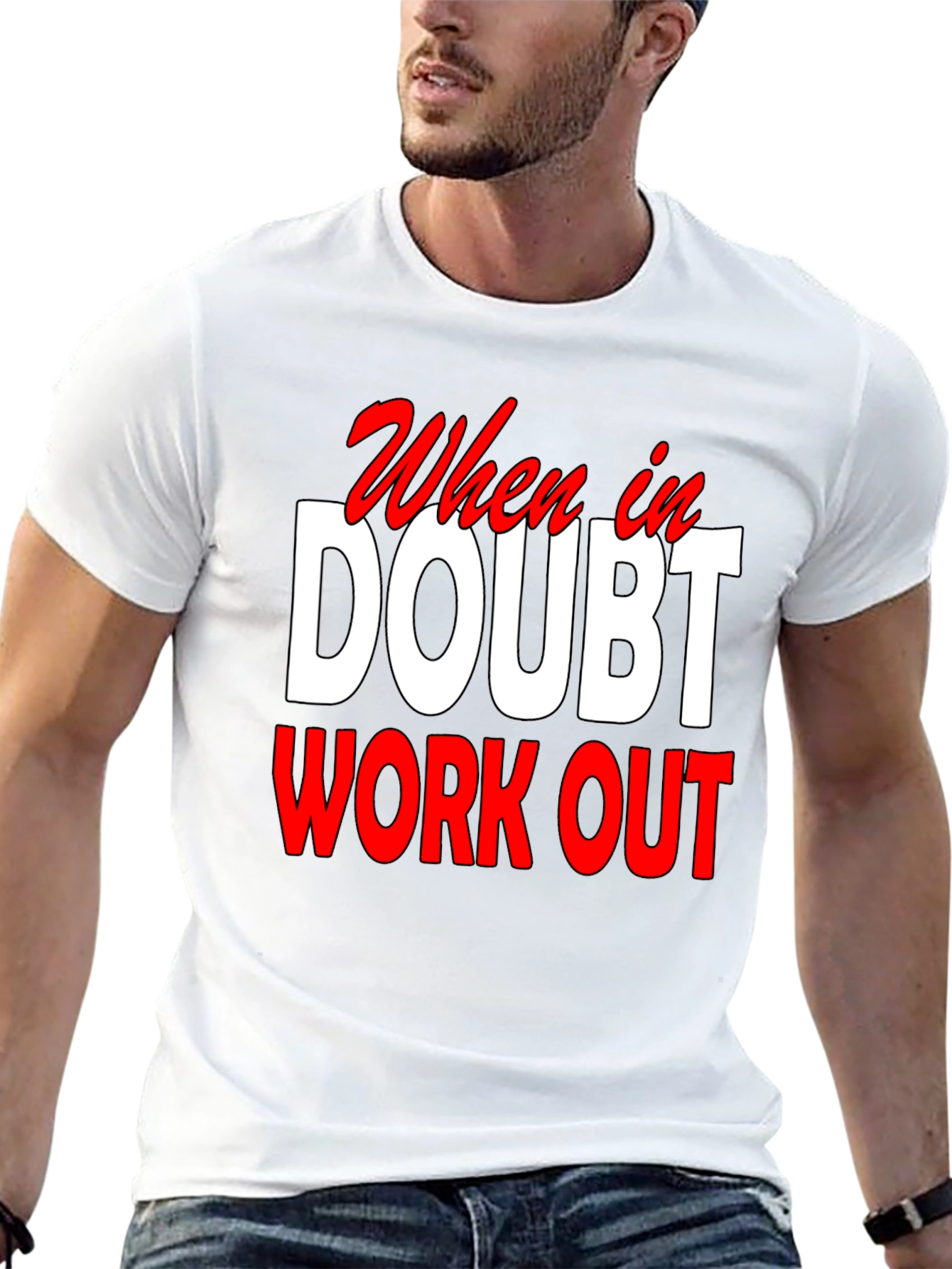 When In Doubt Workout Black T-Shirt