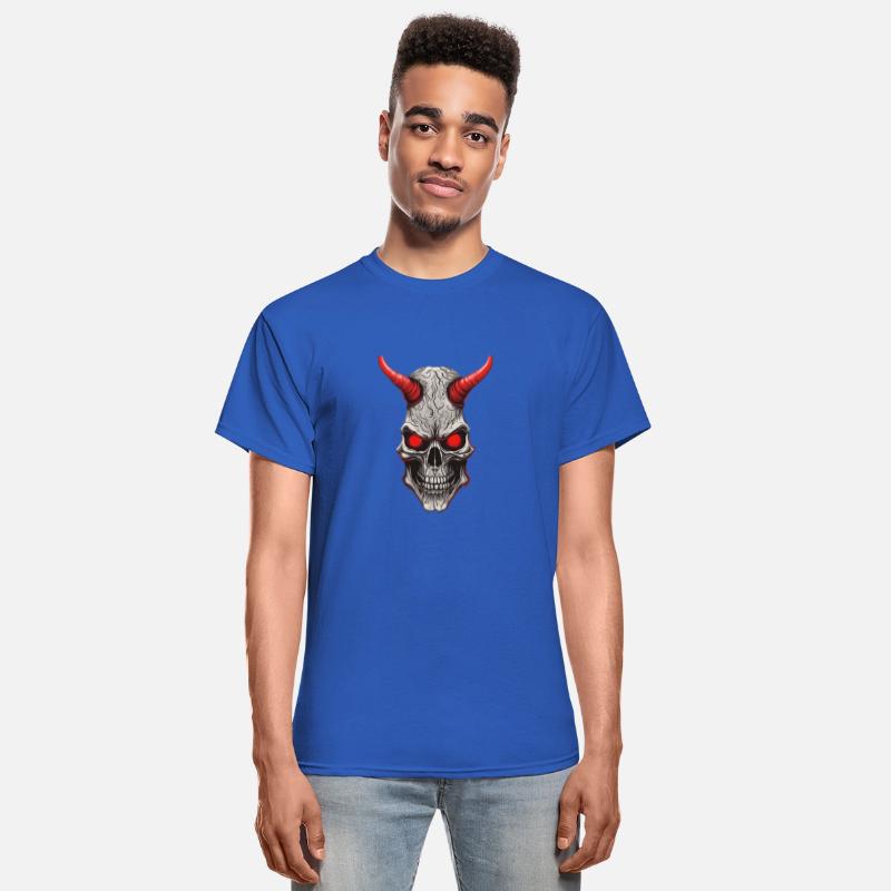 Crimson Ivory: Red-Horned Skull