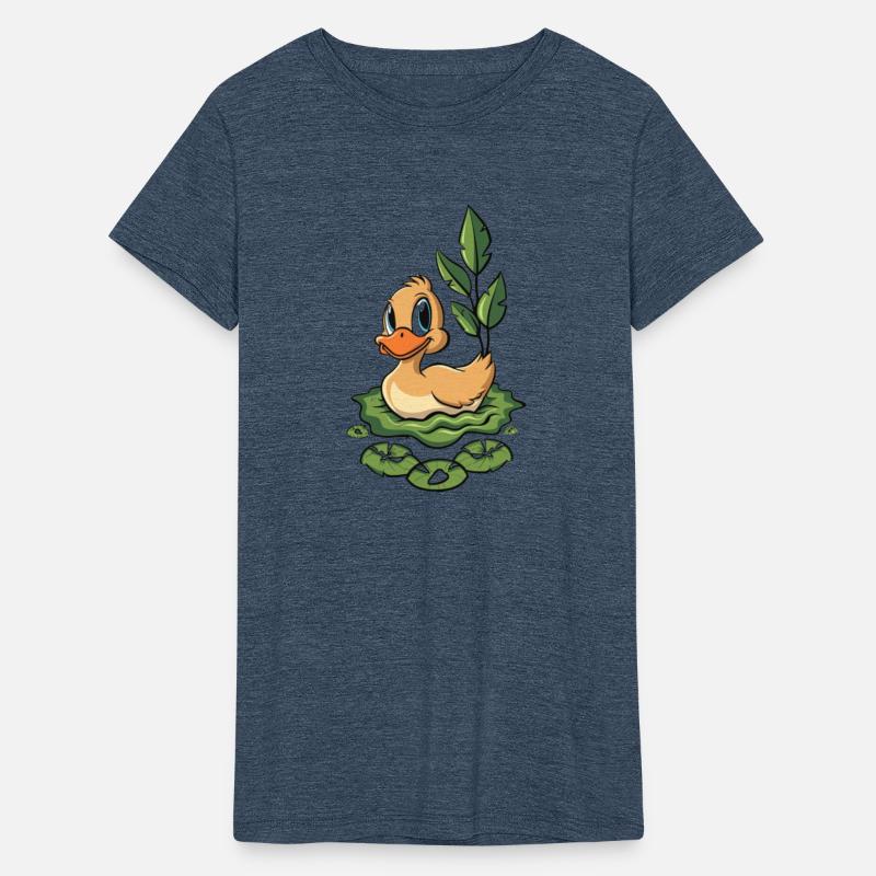 cute duck swimming in a swamp