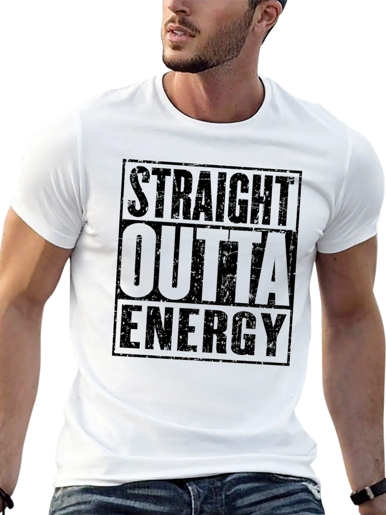 Straight Outta Energy Black Graphic Tee