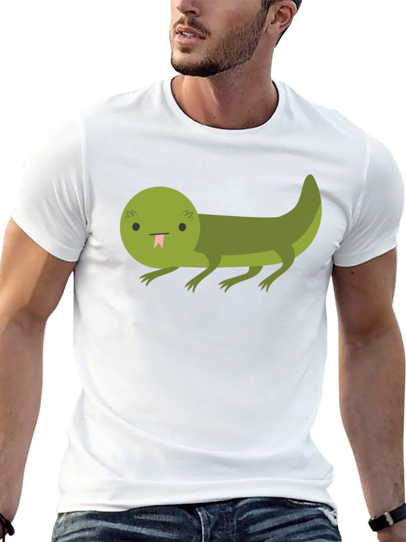 Cartoon Lizard Graphic T-Shirt - Unique Tee