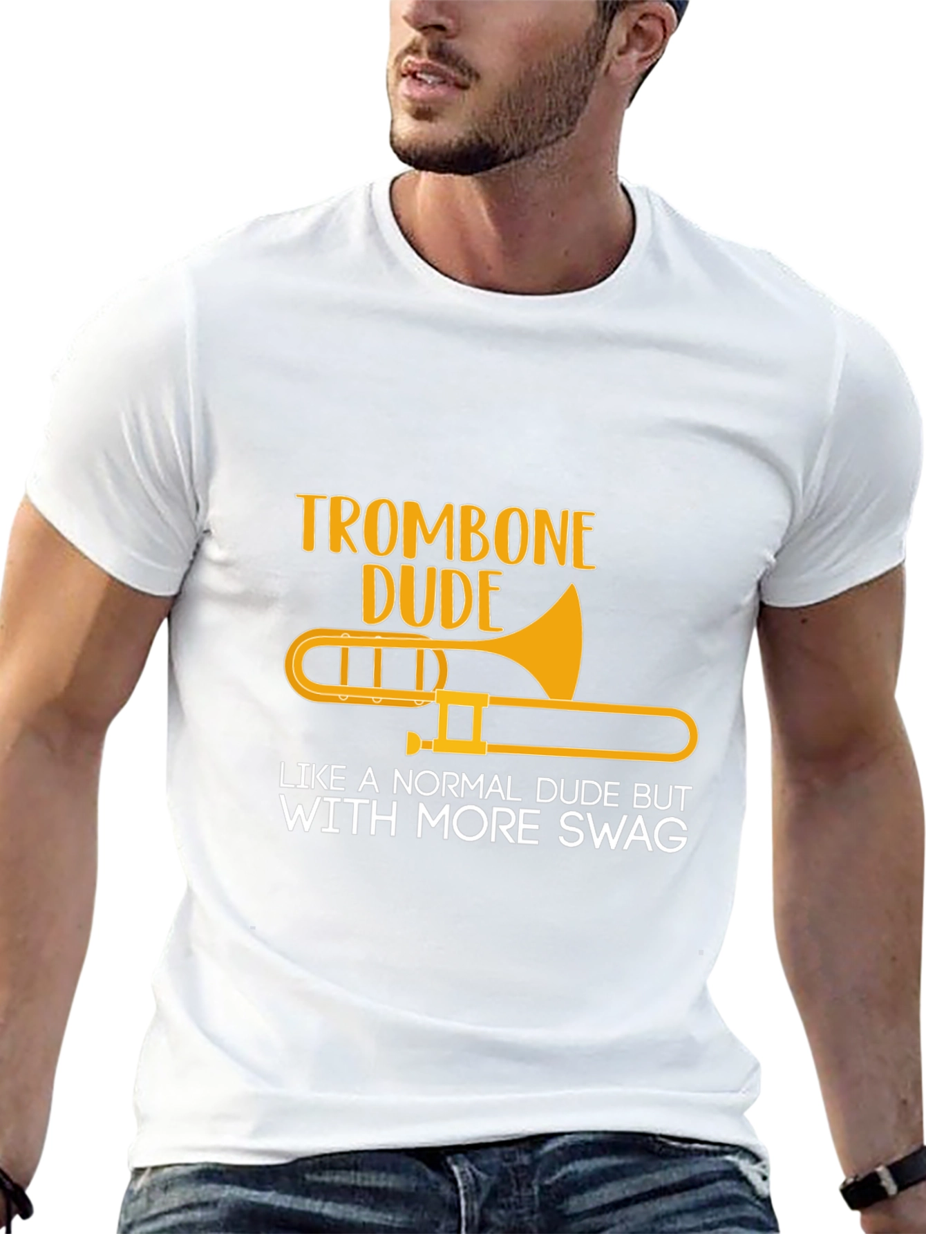 Trombone Dude Swag Graphic Tee