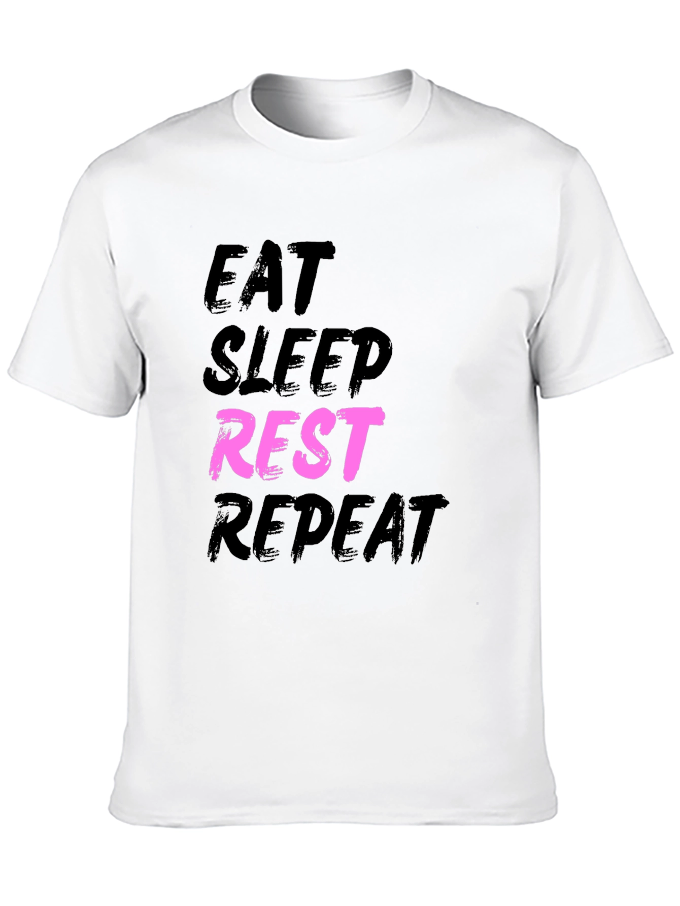 Eat Sleep Rest Repeat Black T-Shirt