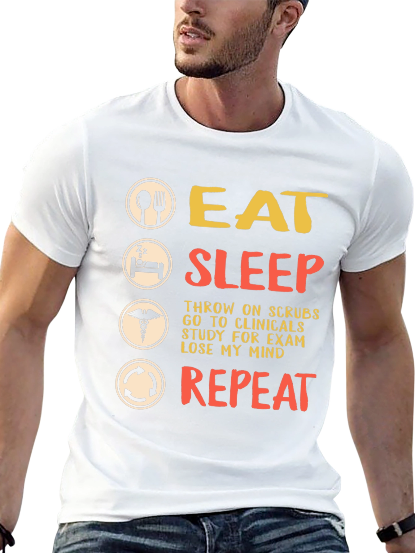 Eat Sleep Repeat Nursing T-Shirt
