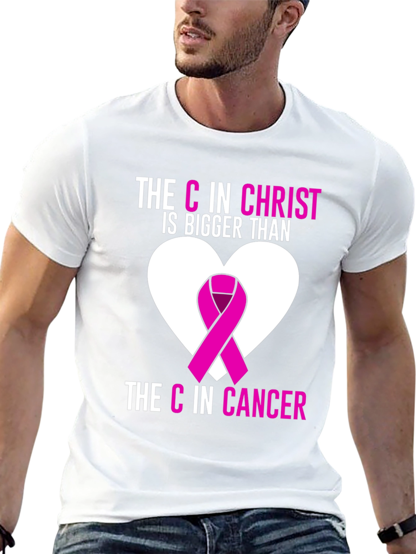 Faith Over Fear T-Shirt: Christ Over Cancer Awareness
