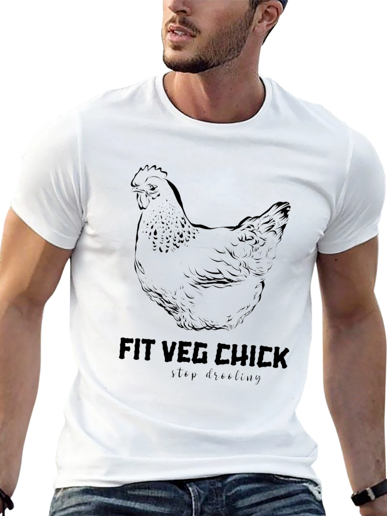 Fit Veg Chick T-Shirt - Unisex Black Tee
