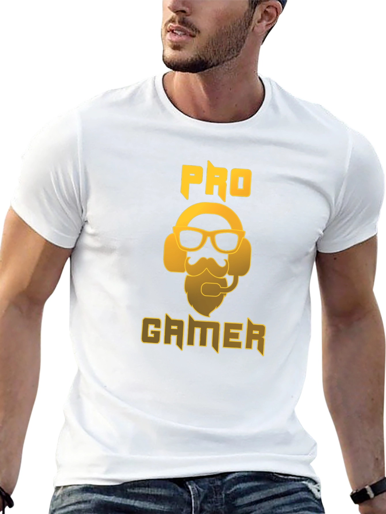 Pro Gamer Black T-Shirt with Gold Graphic