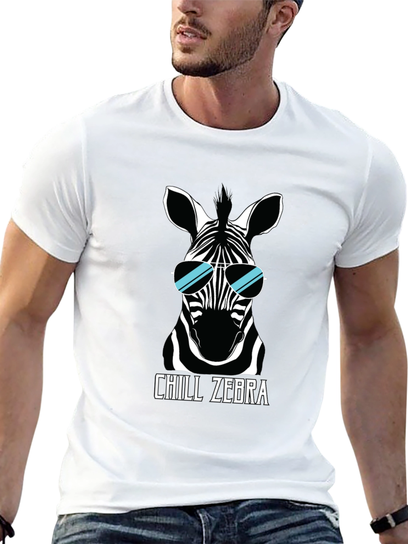 Chill Zebra Graphic Tee - Black T-Shirt