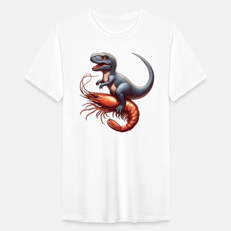 Dinosaur rides a shrimp