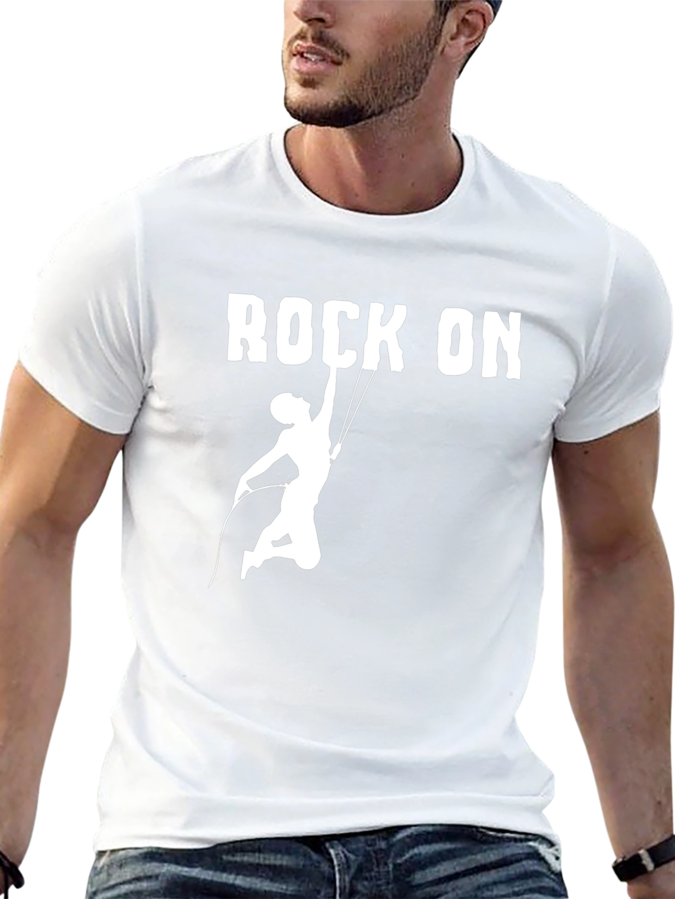 Rock On Climbing T-Shirt Black Graphic Tee