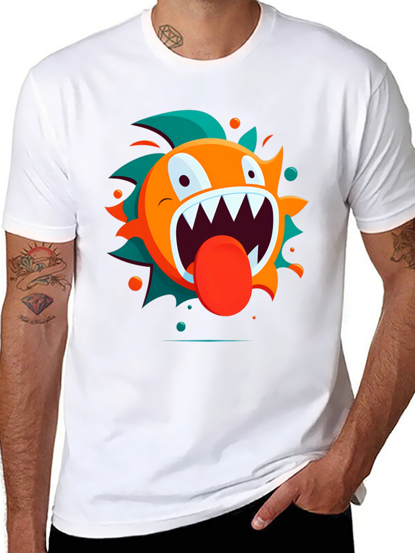 Monster Graphic Print T-Shirt - Funky & Unique!