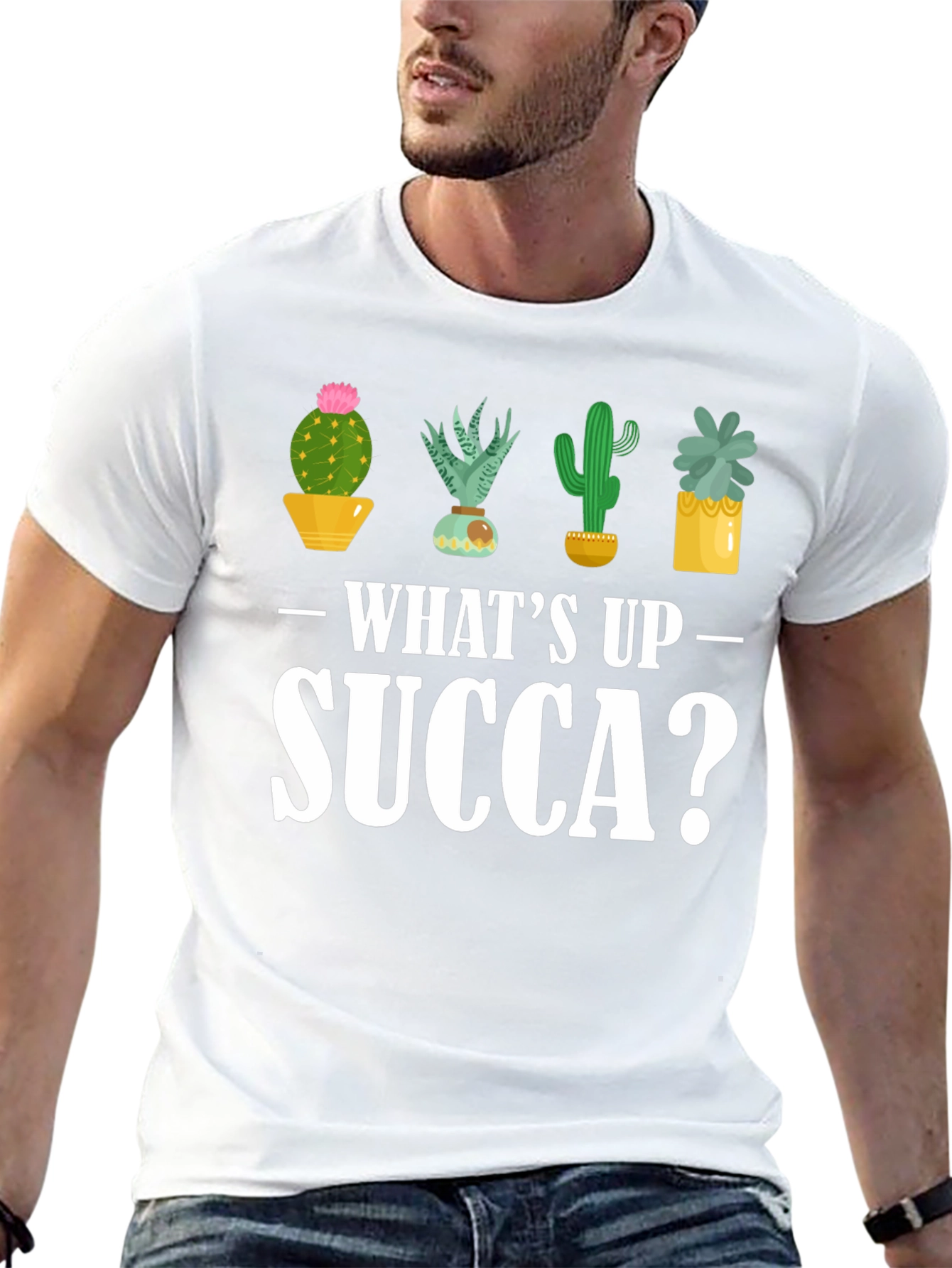 Whats Up Succa? Cactus Graphic Tee