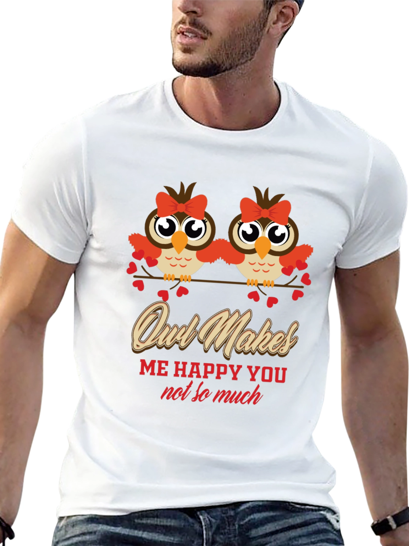 Owl Makes Me Happy T-Shirt