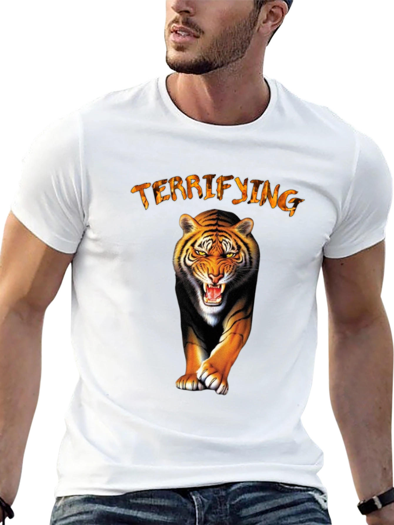 Terrifying Tiger Graphic Tee - Fierce Style