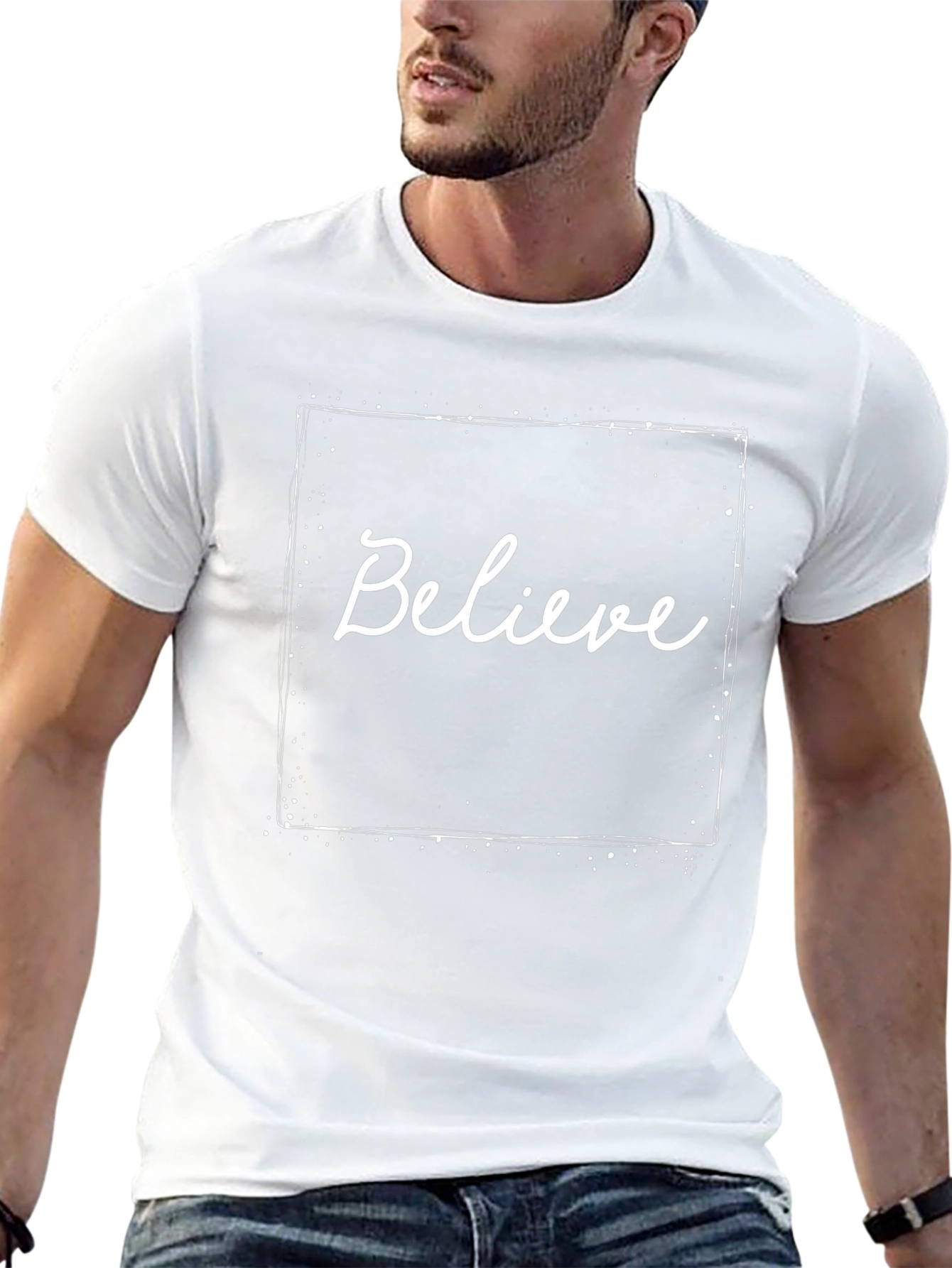 Believe Graphic Tee - Stylish Black Cotton T-Shirt