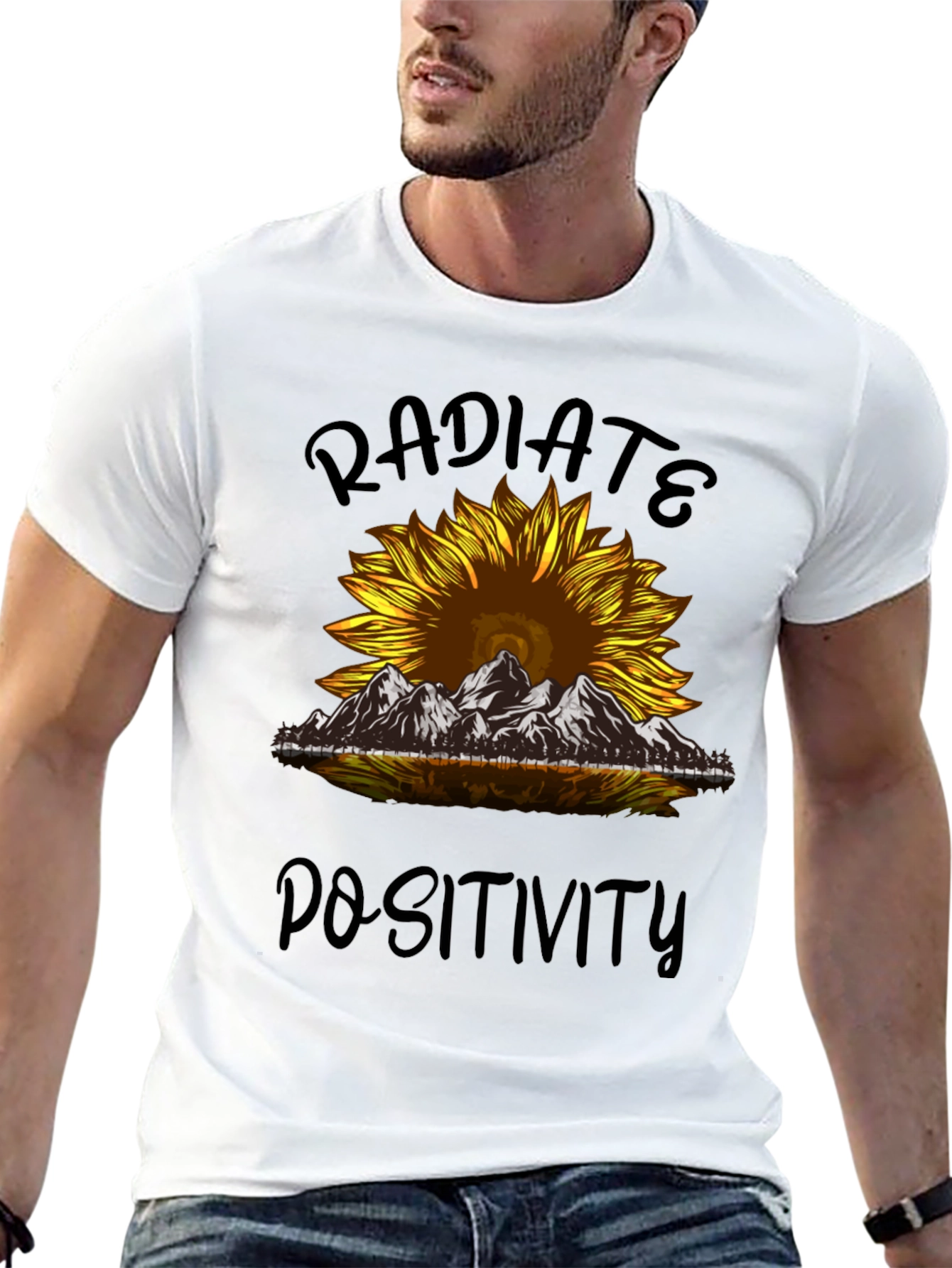 Radiate Positivity Sunflower Graphic T-Shirt