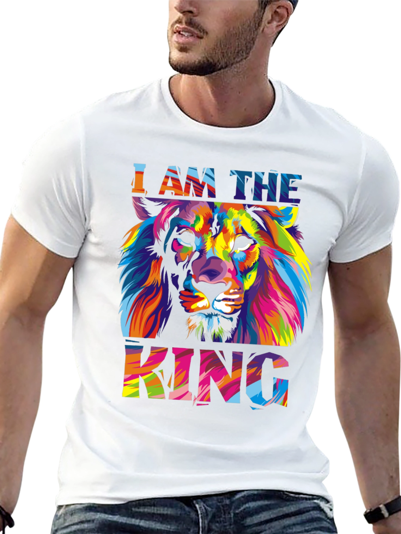 Lion King Graphic Print Mens T-Shirt