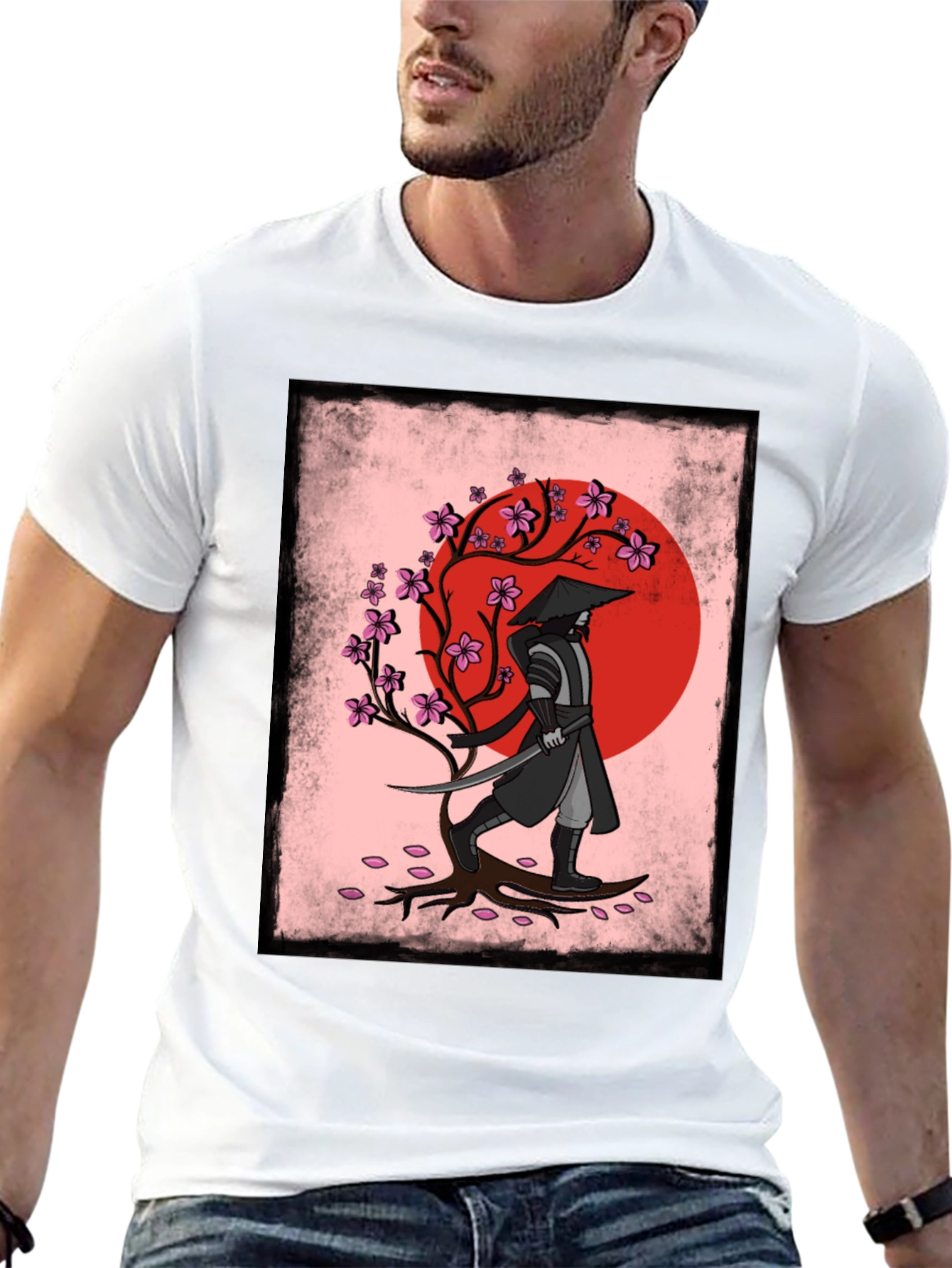 Samurai Warrior Graphic T-Shirt - Japanese Art