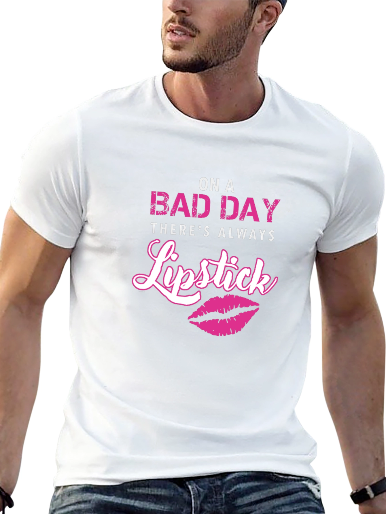 Lipstick Bad Day Graphic T-Shirt