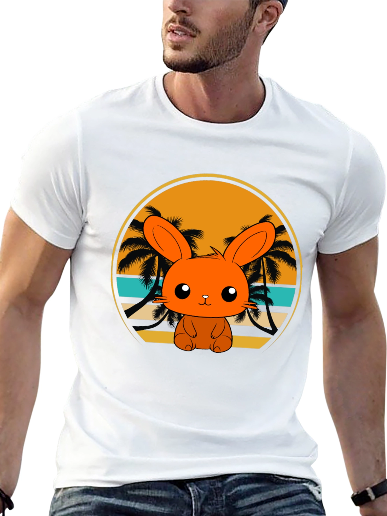 Bunny Beach T-Shirt: Cute Summer Vibes