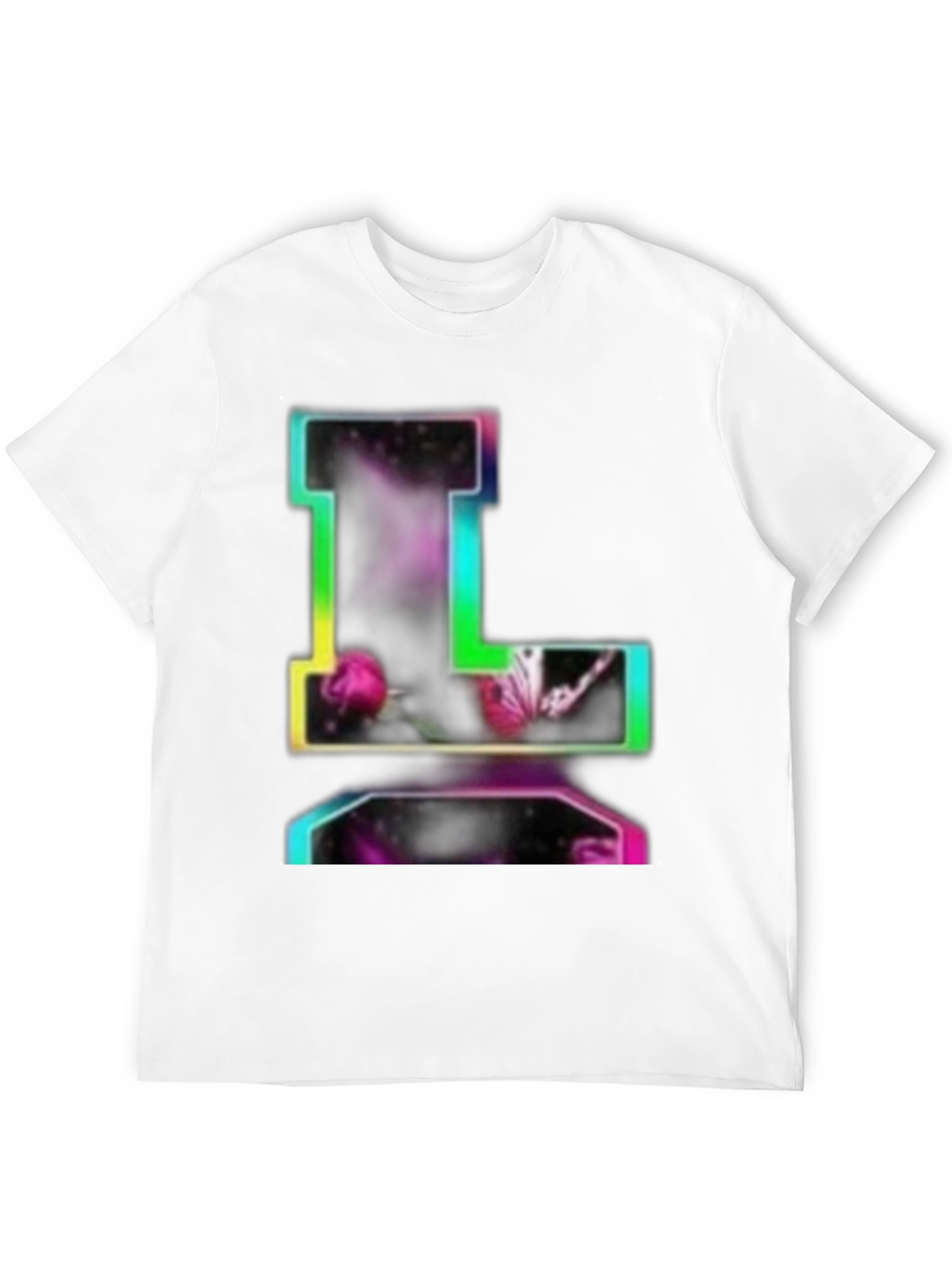 Rainbow Letter L Graphic T-Shirt