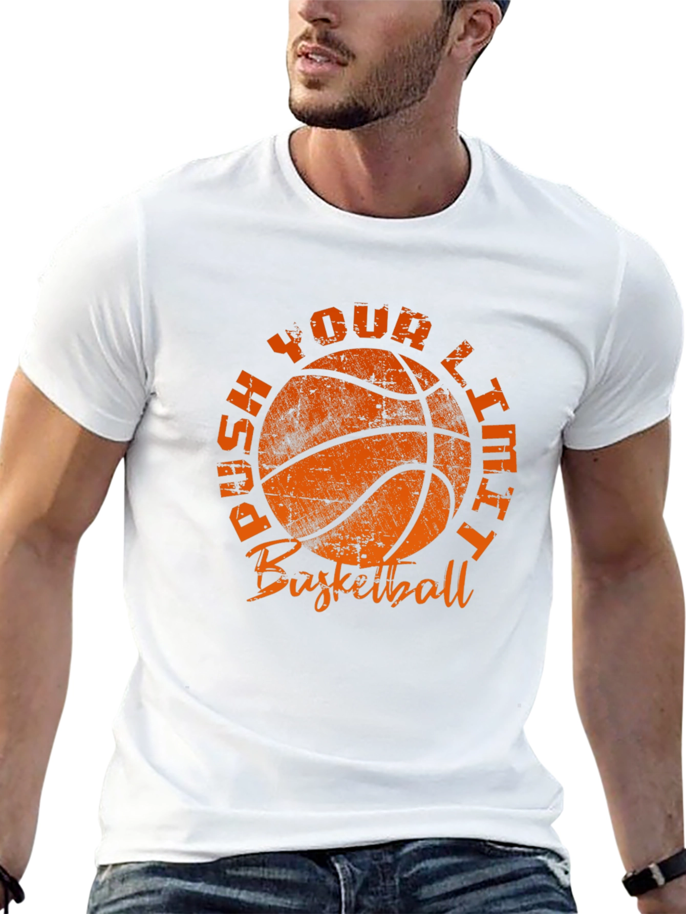 Push Your Limit Basketball Graphic T-Shirt