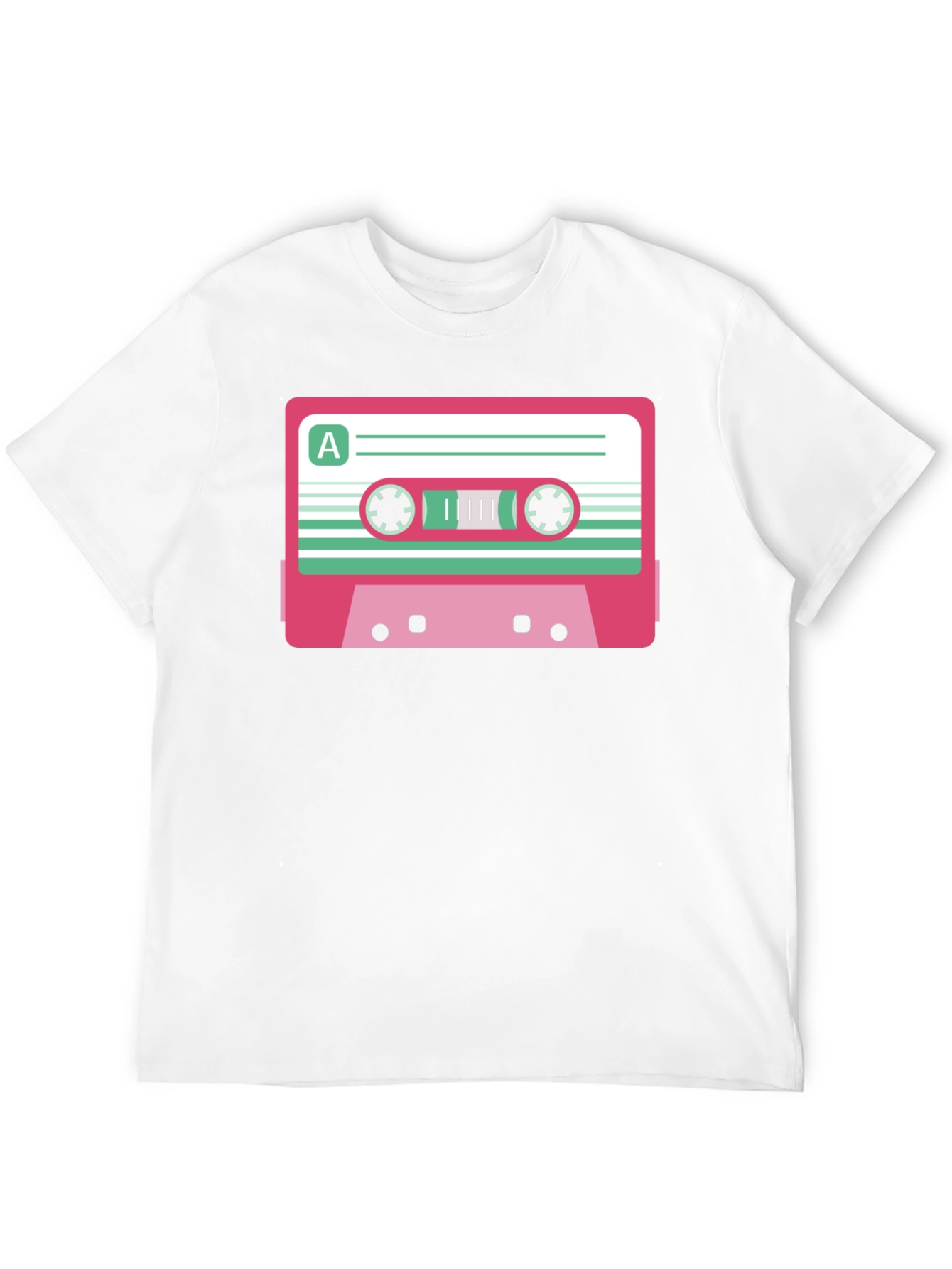 Retro Cassette Tape Graphic T-Shirt - Black